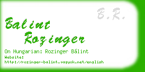 balint rozinger business card