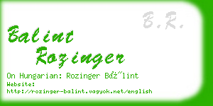 balint rozinger business card